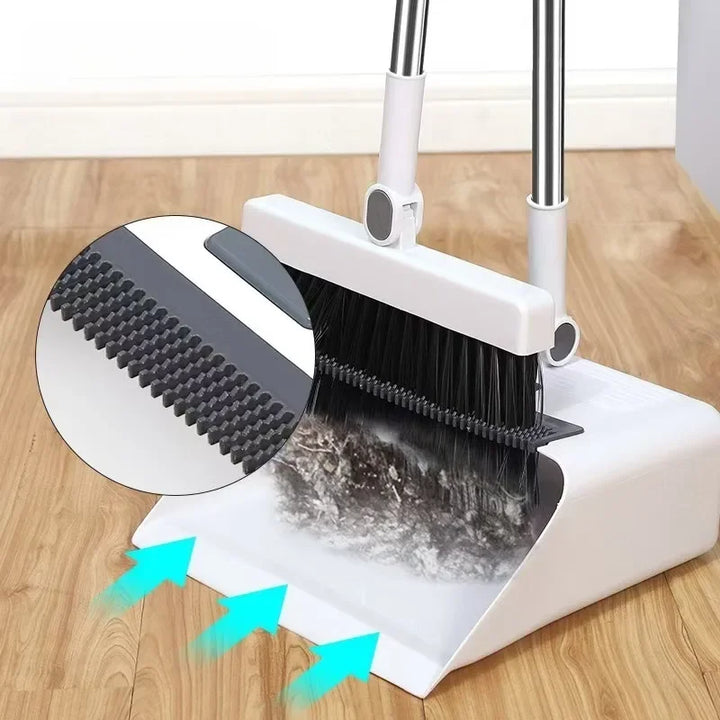 2025 Durable soft bristle non-stick foldable broom shovel broom brush 3-in-1 combination cleaning broom set