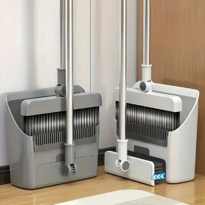 2025 Durable soft bristle non-stick foldable broom shovel broom brush 3-in-1 combination cleaning broom set