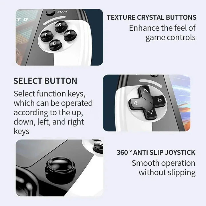 X9 Handheld Game Console 5.5inch Screen Retro Video Game 3000 Built-in Games 9 Emulators Large Battery Type-C Charging