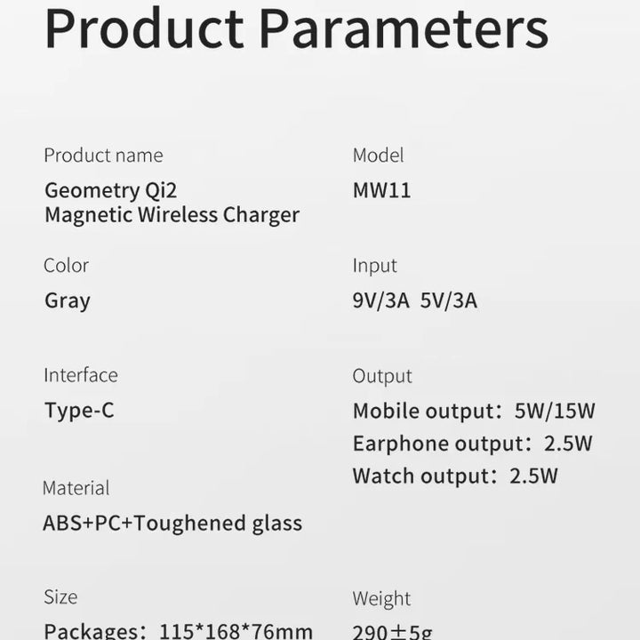 QI2 3 in 1 Wireless Charger Stand Magnetic Qi2 15W Fast Charging for iPhone 12 13 14 15 16 Apple Watch 9 8 7 6 5 Airpods 2 3 Pro