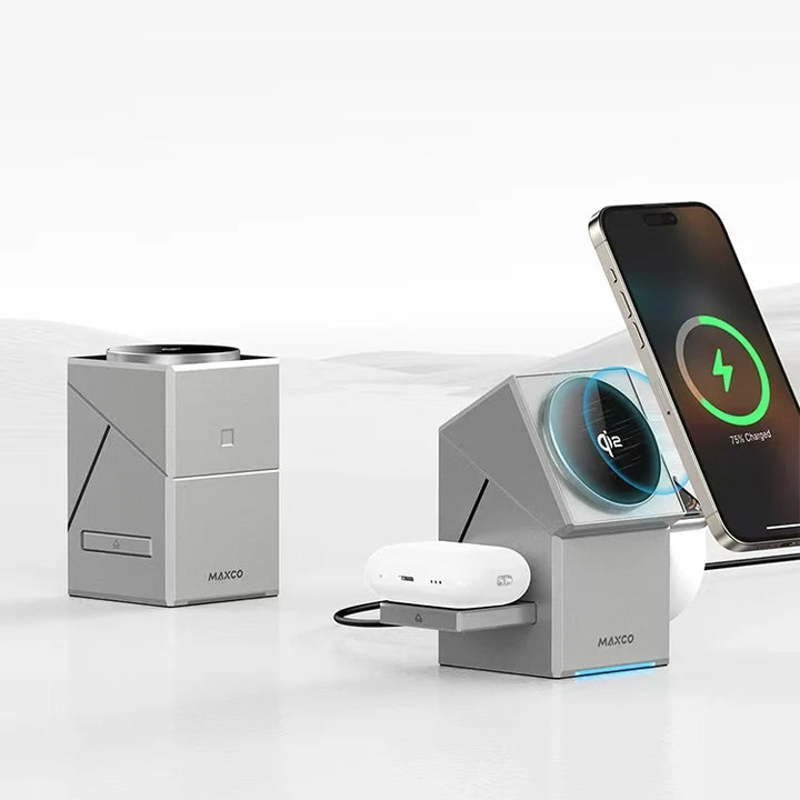 QI2 3 in 1 Wireless Charger Stand Magnetic Qi2 15W Fast Charging for iPhone 12 13 14 15 16 Apple Watch 9 8 7 6 5 Airpods 2 3 Pro
