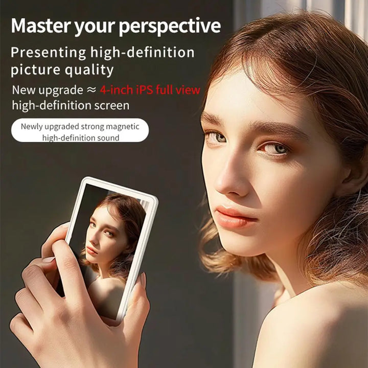 Magnetic Wireless Selfie Monitor Screen For IPhone Android, 3.94 HD Expansion Display Rear Camera Vlog Live Video Recording