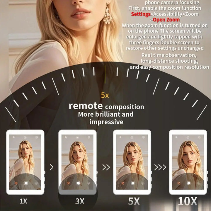 Magnetic Wireless Selfie Monitor Screen For IPhone Android, 3.94 HD Expansion Display Rear Camera Vlog Live Video Recording