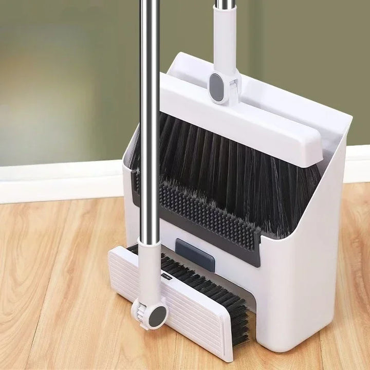 2025 Durable soft bristle non-stick foldable broom shovel broom brush 3-in-1 combination cleaning broom set