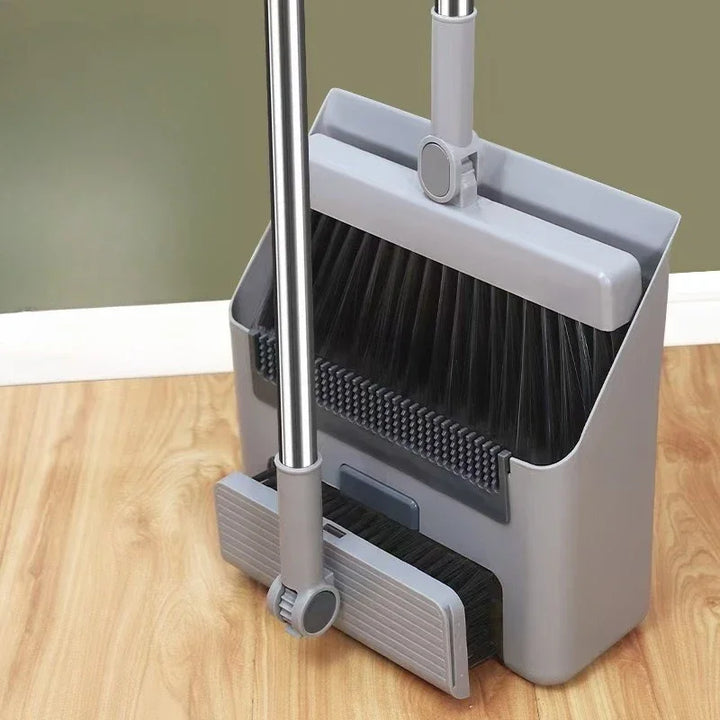 2025 Durable soft bristle non-stick foldable broom shovel broom brush 3-in-1 combination cleaning broom set