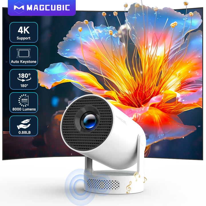 Magcubic 4K Wifi6 Projector 290ANSI Android 11 Dual WIFI Allwinner H713 BT5.0 1280*720P Home Cinema Outdoor portable HY300 Pro +