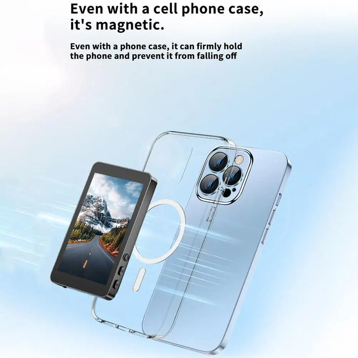 Magnetic Wireless Selfie Monitor Screen For IPhone Android, 3.94 HD Expansion Display Rear Camera Vlog Live Video Recording