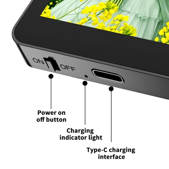 Magnetic Wireless Selfie Monitor Screen For IPhone Android, 3.94 HD Expansion Display Rear Camera Vlog Live Video Recording